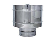 TERMINALE DI SCARICO A BOTTE ACCIAIO INOX AISI 304 MONOPARETE  ø mm.180