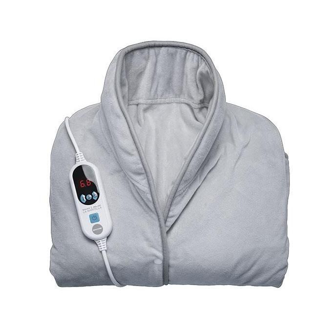 Macom 936 coperta/cuscino elettrico Coperta elettrica 100 W Grigio Microfibra
