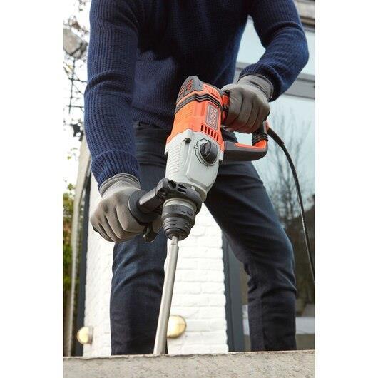 Black & Decker BEHS02K-QS trapano 1200 Giri/min SDS-plus Grigio, Arancione