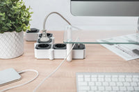 Digitus Presa multipla flessibile da 4 con 2 attacchi USB e interruttori