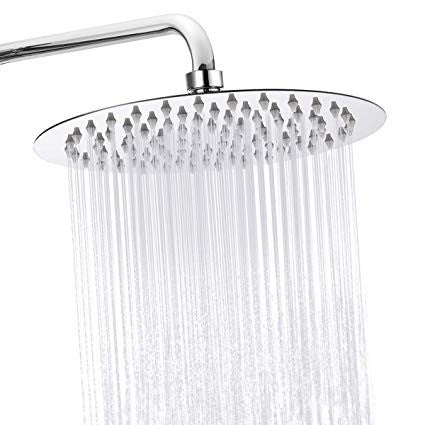 Soffione doccia tondo anticalcare da cm 25, doccia a pioggia