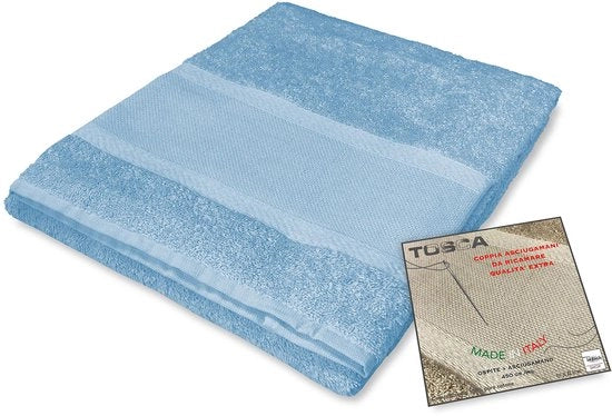 Set di asciugamani per la famiglia Tosca, tessuto per ricamo, punto in croce 1+1 per viso e ospiti, azzurro chiaro