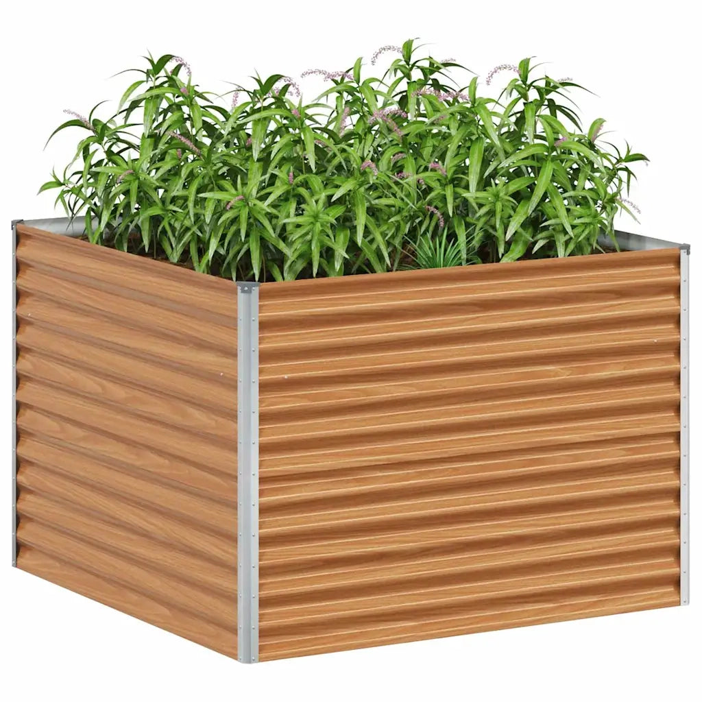 Fioriere | Cassetta per fiori | Letto rialzato da giardino 98 x 100 x 68 cm Acciaio zincato