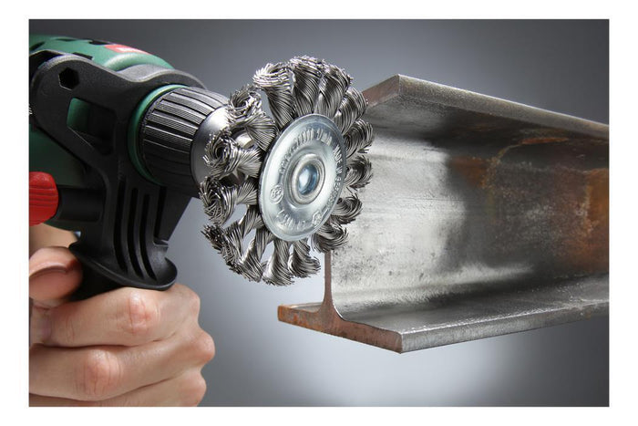 kwb 603030 Ruota a raggi di filo di acciaio Spazzola a disco 7 cm