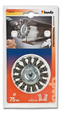 kwb 603030 Ruota a raggi di filo di acciaio Spazzola a disco 7 cm