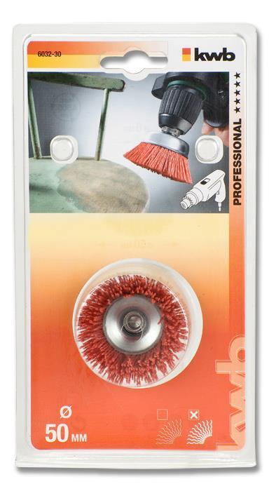 kwb 603230 Ruota a raggi di filo di acciaio Spazzola a forma di tazza 5 cm