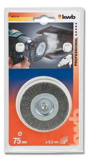 kwb 607310 Ruota a raggi di filo di acciaio Spazzola a disco 7,5 cm