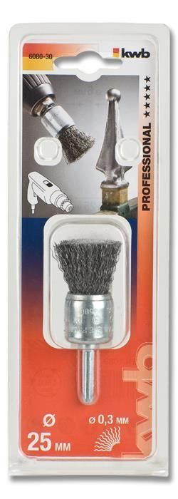 kwb 608030 Ruota a raggi di filo di acciaio Spazzola a forma di tazza 2,5 cm