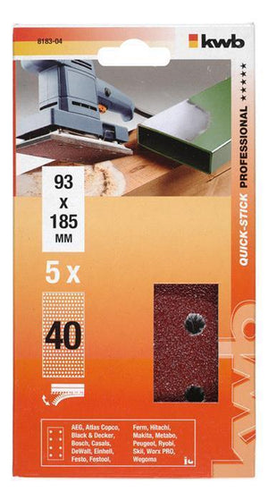 kwb 818304 accessorio per levigatrici 5 pz Carta abrasiva