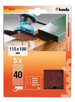 kwb 818004 accessorio per levigatrici 5 pz Carta abrasiva