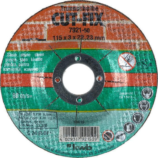 kwb 792250 fornitura per utensili rotanti per molatura/levigatura Pietra Disco da taglio