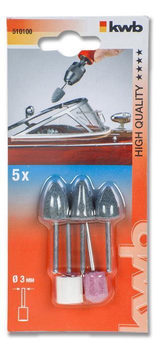 kwb 510100 fornitura per utensili rotanti per molatura/levigatura Vetro, Ceramica dura, Metallo, Plastica Set di accessori