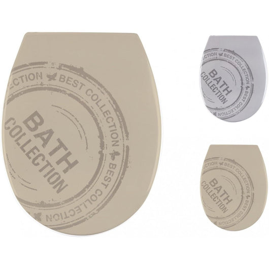 Sanwood 6163700 sedile del wc toilette vintage taupe in duroplas