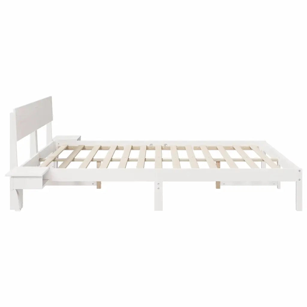 Struttura del letto-Giroletto-Rete del Letto Bianco 180 x 200 cm Pino massello 747236