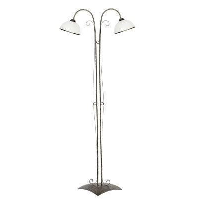 Lampada da terra Antica oro patinato 2xE27 Luminex