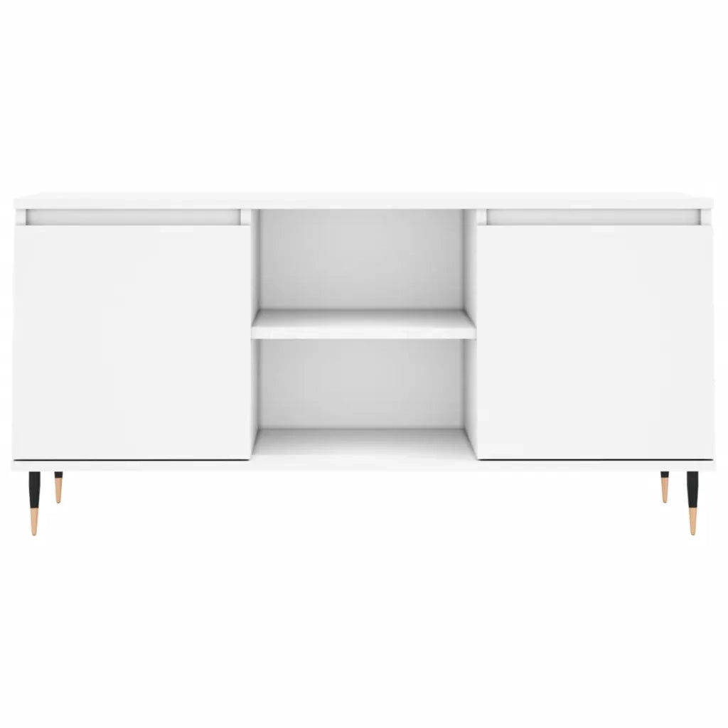 Mobile Porta TV Bianco 104x35x50 cm in Legno Multistrato 827004