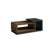 Tavolino da salotto design collezione BERGAMO. Colori grigio e rovere scuro. Stile design.