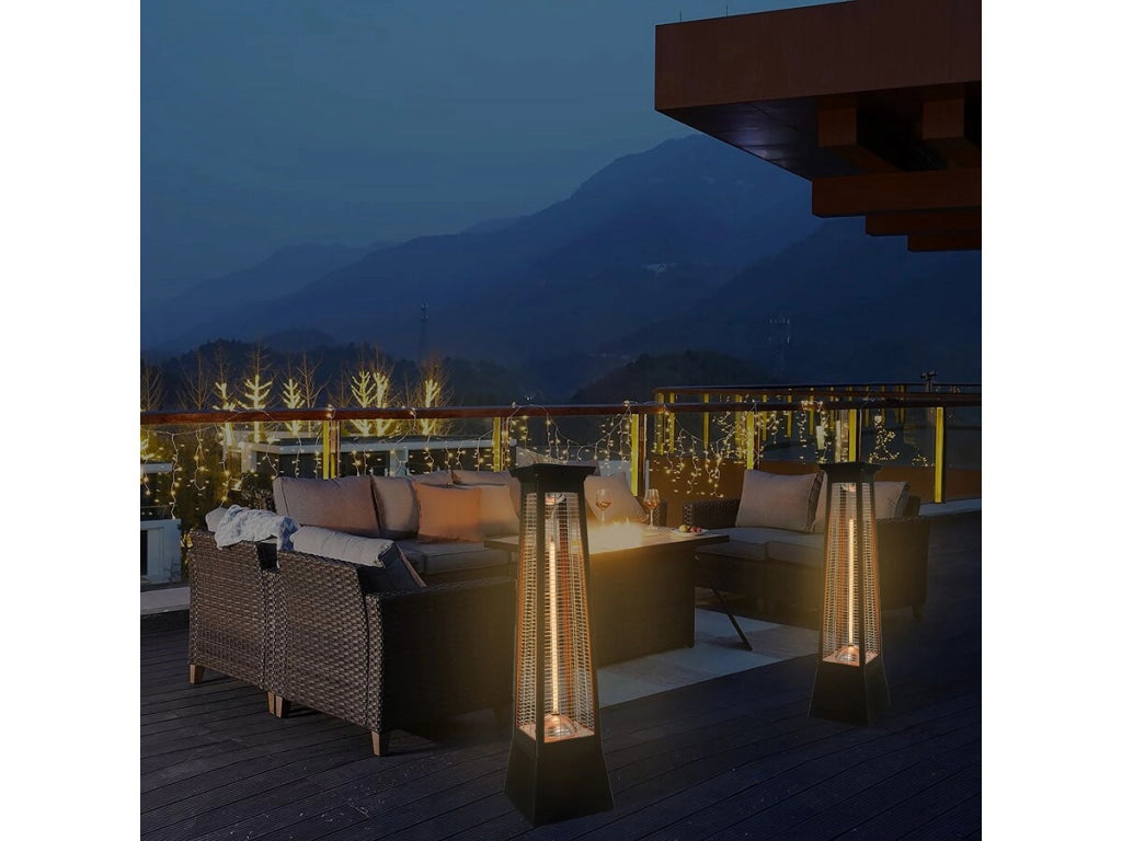 Riscaldatore elettrico radiante in fibra di carbonio "Volcano" - 2000W - Nero