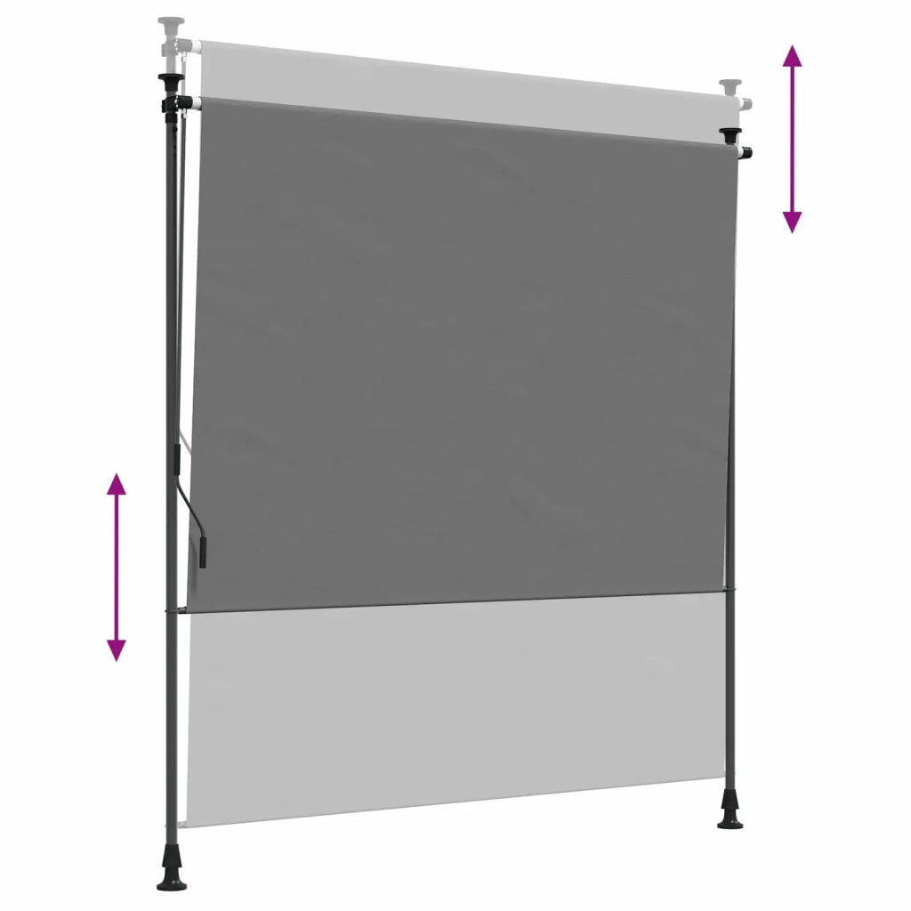 Tenda a rullo | Tenda avvolgibile Esterna Grigio Chiaro 150 x 270 cm