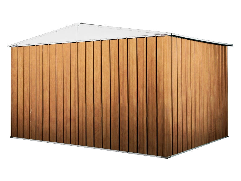 Casetta Box da Giardino in Lamiera di Acciaio Porta Utensili 360x345x212 cm Enaudi Legno