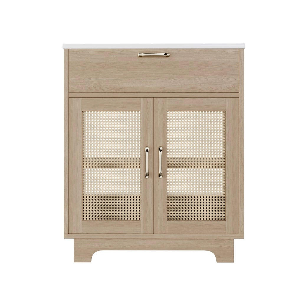 Mobile Sottolavabo da Bagno con Lavabo in Ceramica ¨C Xylo ¨C Bianco, 76x46x88 cm