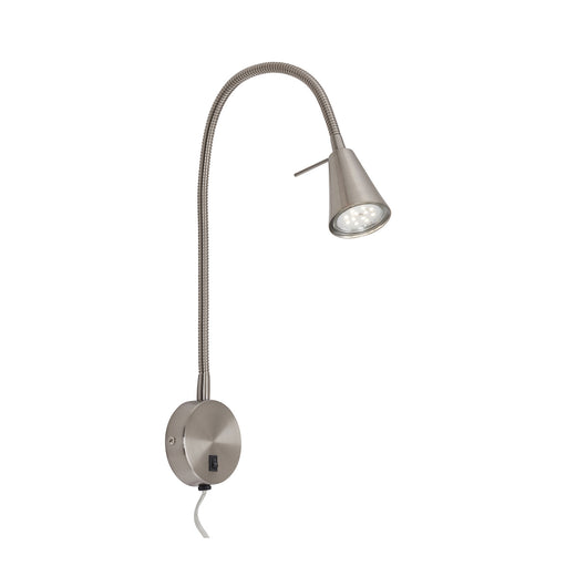 Applique Contemporanea Tusa Metallo Nichel Satinato 1 Luce Gu10 3000K