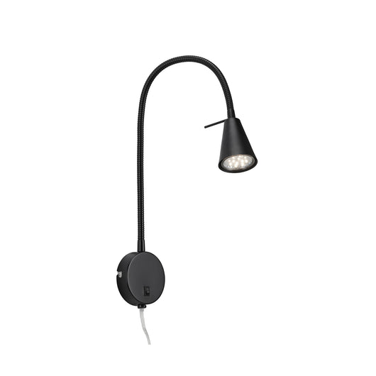 Applique Contemporanea Tusa Metallo Nero 1 Luce Gu10 3000K