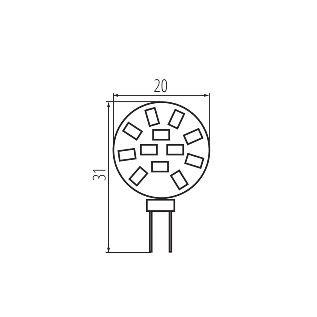 Lampadina LED G4 1,2W 12V 4000K 140lm Kanlux 18503