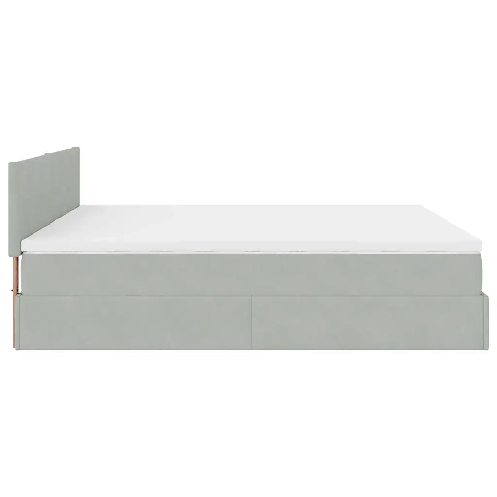 Struttura Letto Pouf con Materassi 180x200 cm Velluto 3312056