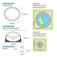 Intex Piscina Autoportante Easy 244x61cm