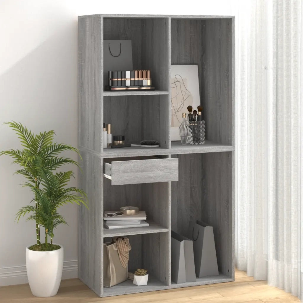Armadietto Cosmetici Grigio Sonoma 80x40x75cm Legno Multistrato 820503