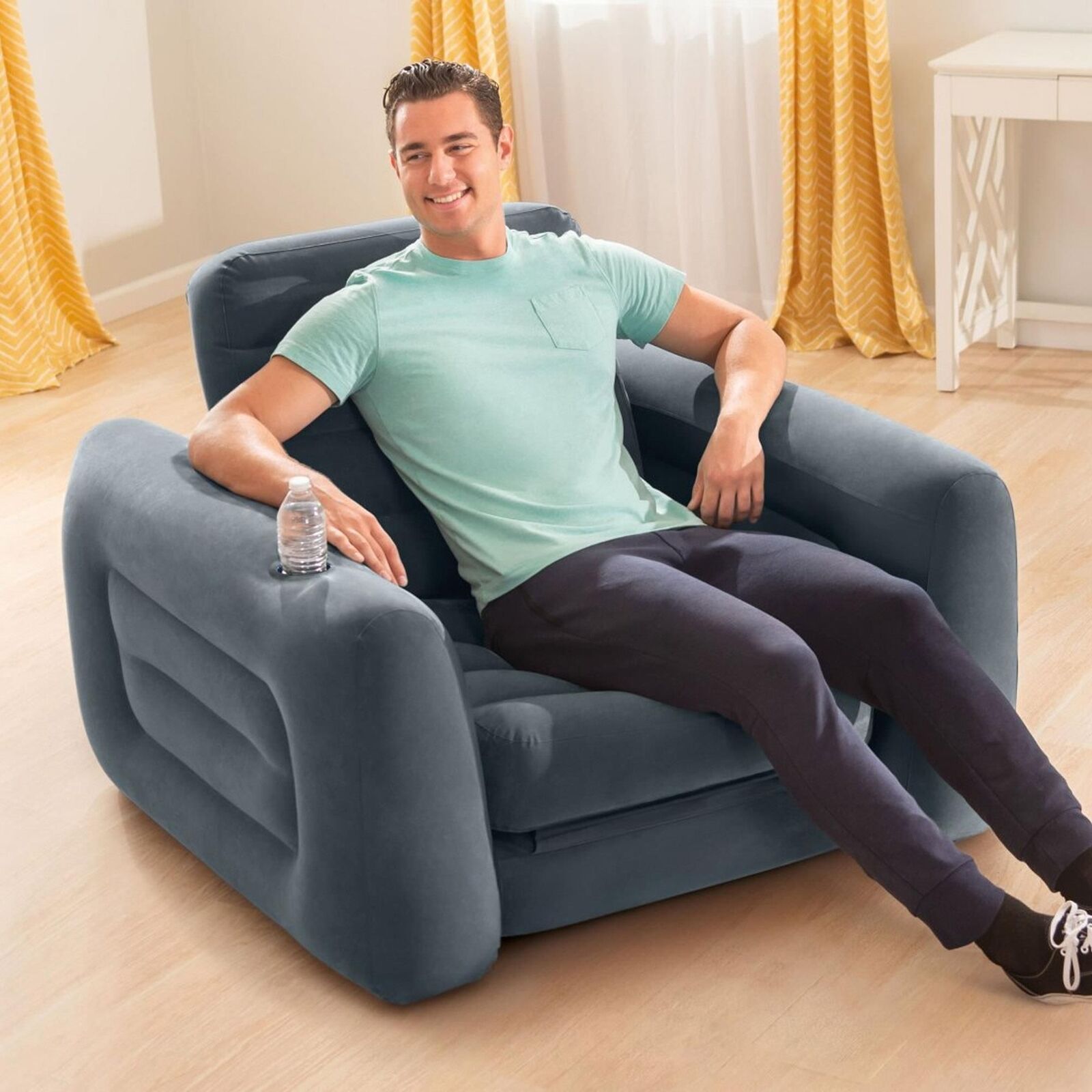 Intex Poltrona Letto Divano Gonfiabile Velluto Componibile 117x224x66 Cm