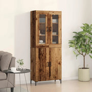 Credenza 2 pz-Set di 2 Buffet-Armadio da cucina Legno vecchio 69,5 x 34 x 180 cm 485182