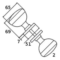 Ghidini 744771001 Pomolo Ottone Lucido Milena Q8x70