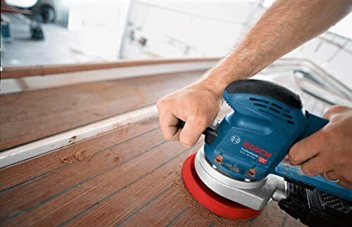Bosch GEX 34-150 Professional Levigatrice orbitale casuale 12000 Giri/min 24000 OPM Nero, Blu, Grigio, Rosso