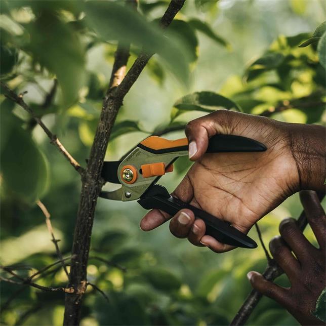 Fiskars Solid P331 cesoia da potatura Bypass Nero, Arancione