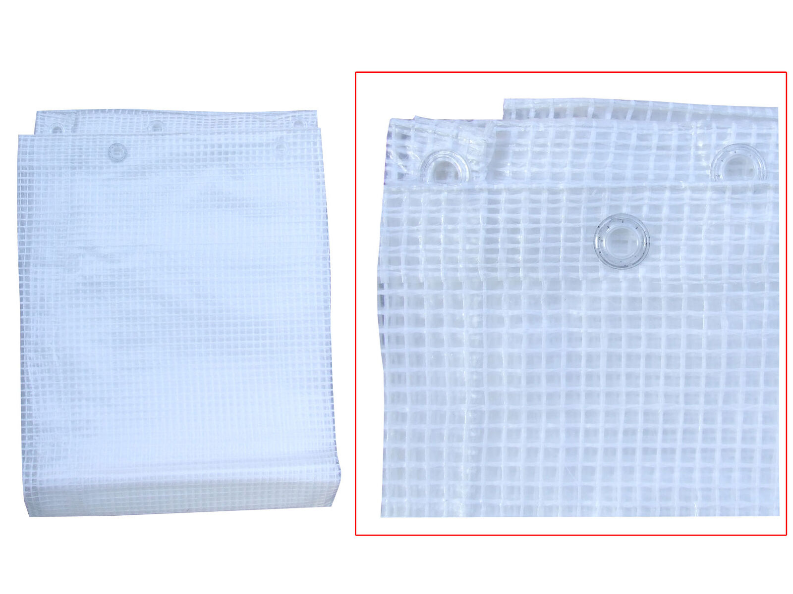 4F Telo Bianco Retinato Occhiellato 2x3mt