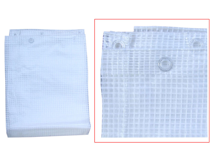 4F Telo Bianco Retinato Occhiellato 2x3mt