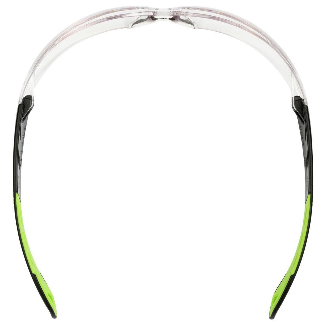 Uvex pheos Occhiali di sicurezza Poliossimetilene (POM), Elastomero Termoplastico (TPE) Nero, Verde