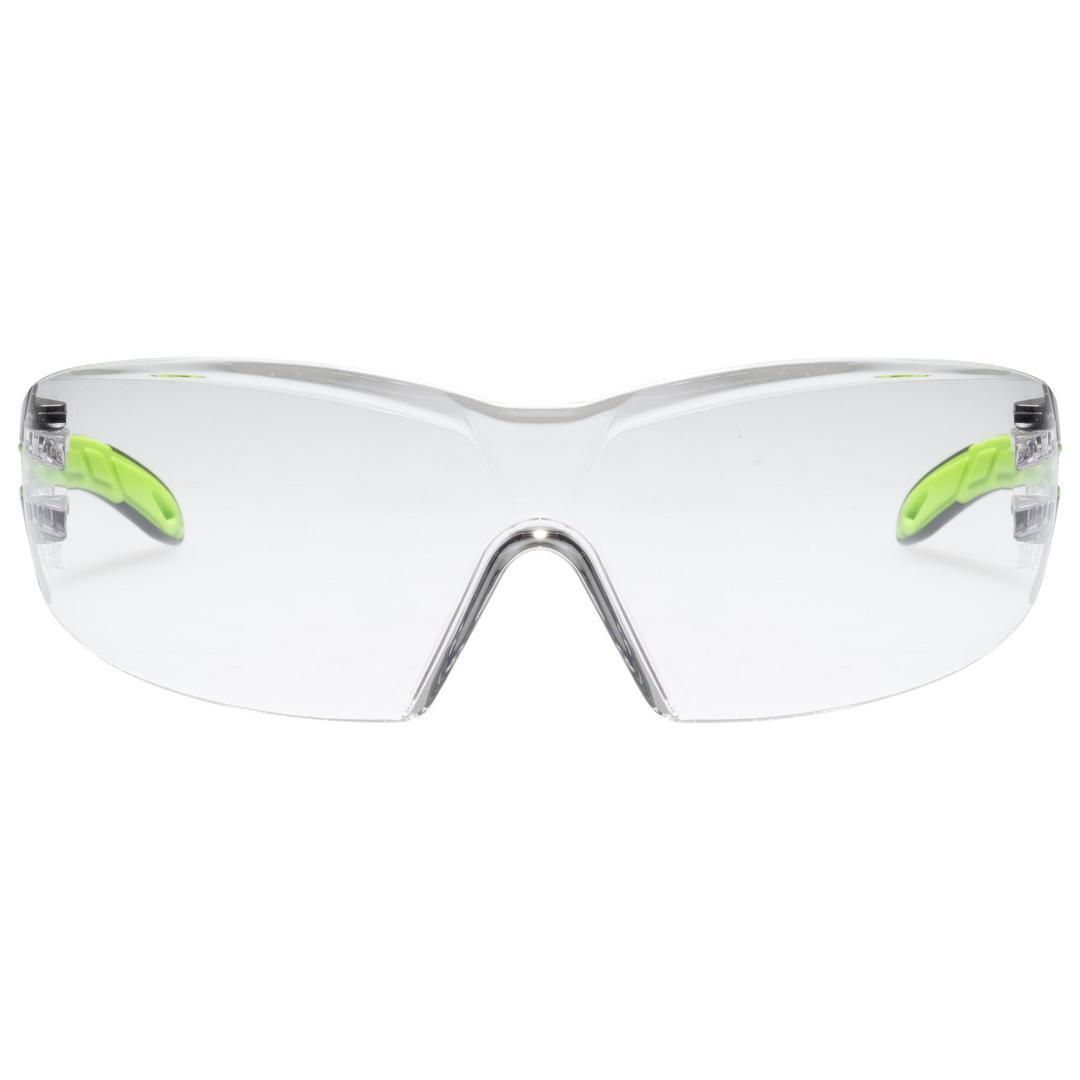 Uvex pheos Occhiali di sicurezza Poliossimetilene (POM), Elastomero Termoplastico (TPE) Nero, Verde