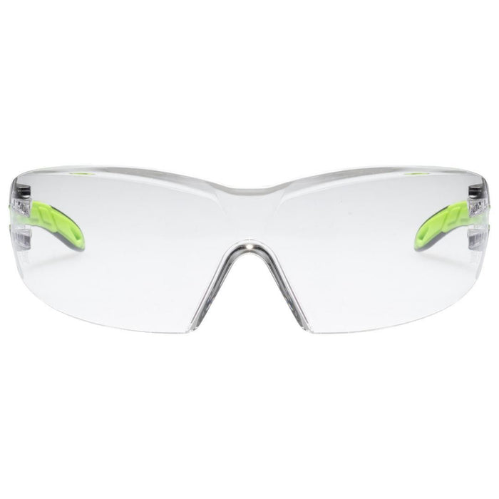 Uvex pheos Occhiali di sicurezza Poliossimetilene (POM), Elastomero Termoplastico (TPE) Nero, Verde