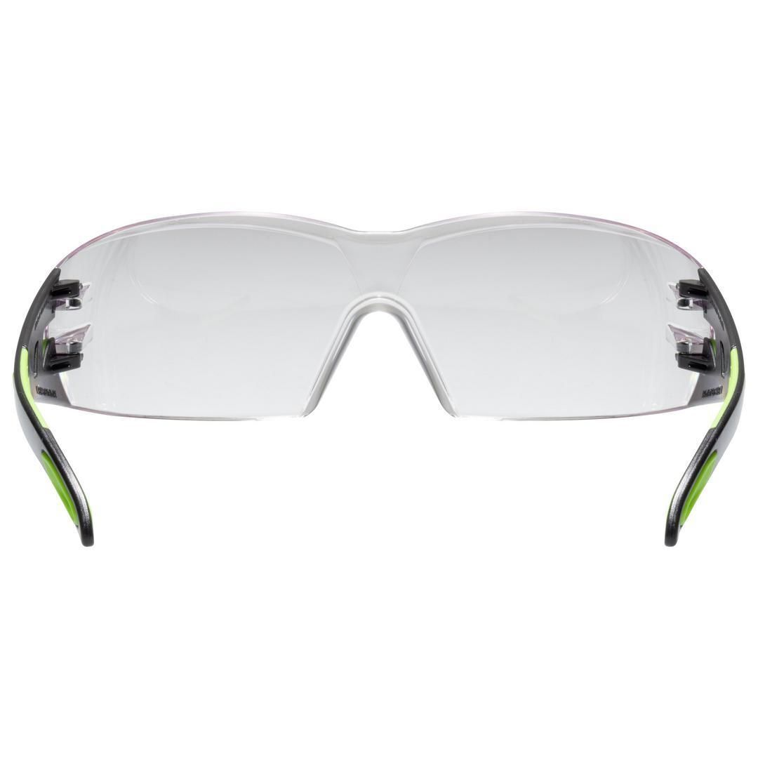 Uvex pheos Occhiali di sicurezza Poliossimetilene (POM), Elastomero Termoplastico (TPE) Nero, Verde