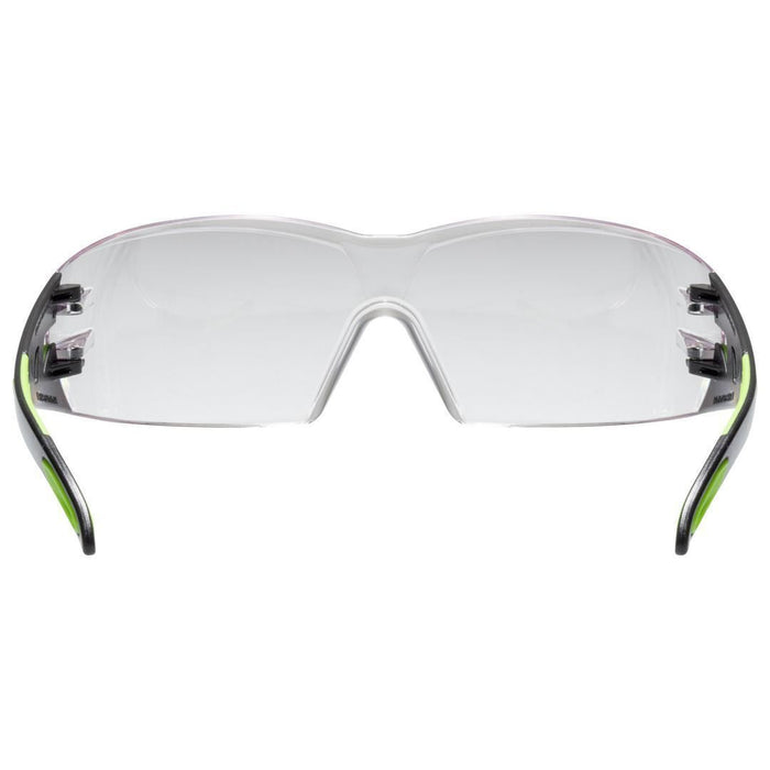 Uvex pheos Occhiali di sicurezza Poliossimetilene (POM), Elastomero Termoplastico (TPE) Nero, Verde