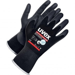 Uvex 60038 Guanti da officina Nero Carbonio, Elastan, Poliammide 1 pz