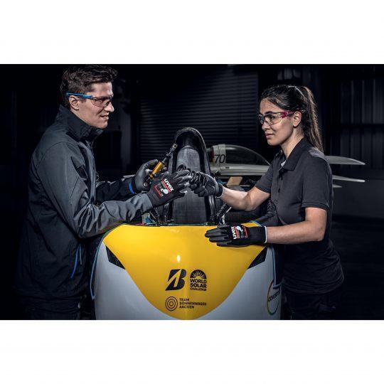 Uvex 60038 Guanti da officina Nero Carbonio, Elastan, Poliammide 1 pz