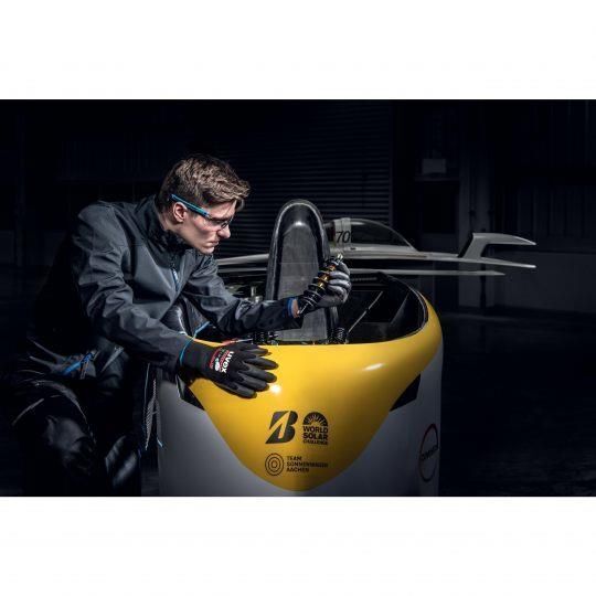 Uvex 60038 Guanti da officina Nero Carbonio, Elastan, Poliammide 1 pz