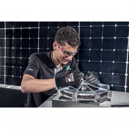 Uvex 60038 Guanti da officina Nero Carbonio, Elastan, Poliammide 1 pz