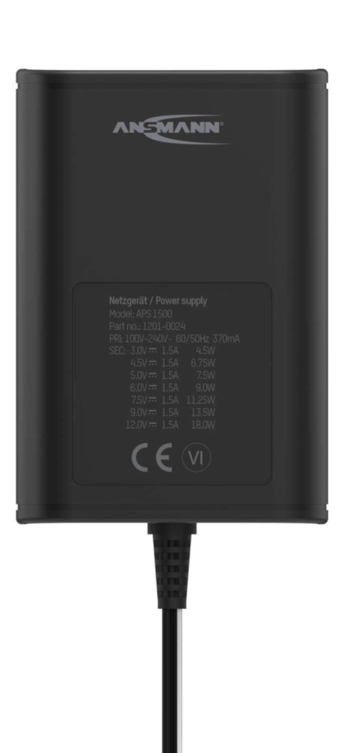 Ansmann APS 1500 Universale Nero AC Interno