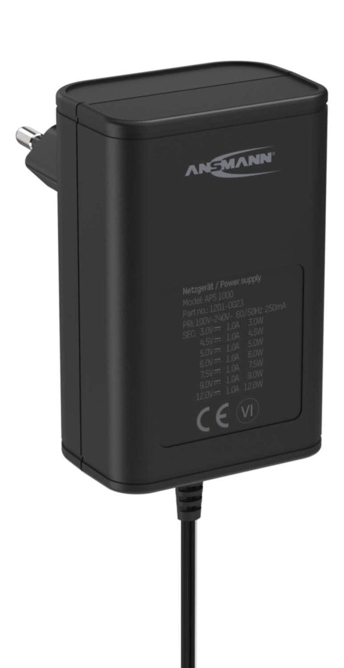 Ansmann 1201-0023 adattatore e invertitore Interno 12 W Nero