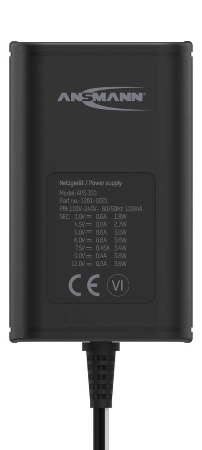 Ansmann APS 300 adattatore e invertitore Interno 3,6 W Nero